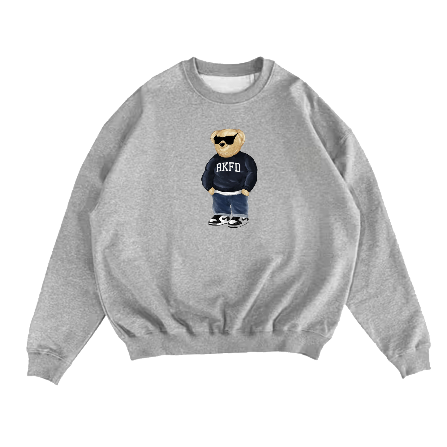 Rkfd. Bear Crewneck (Heather grey)