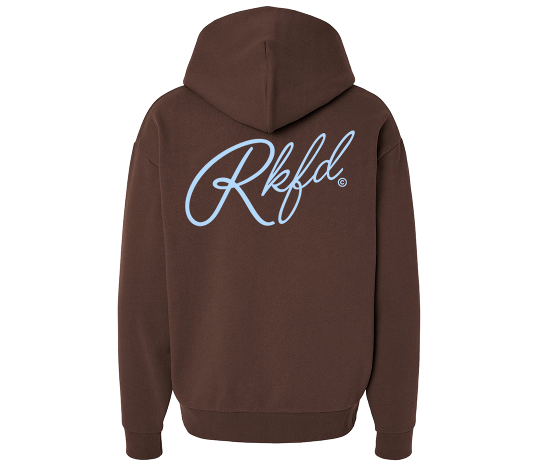 Heavyweight Script Hoodie ( Brown )