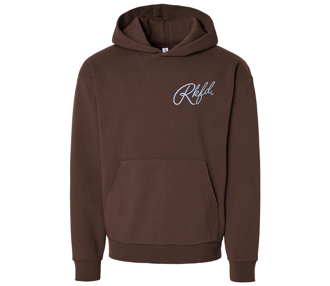 Heavyweight Script Hoodie ( Brown )