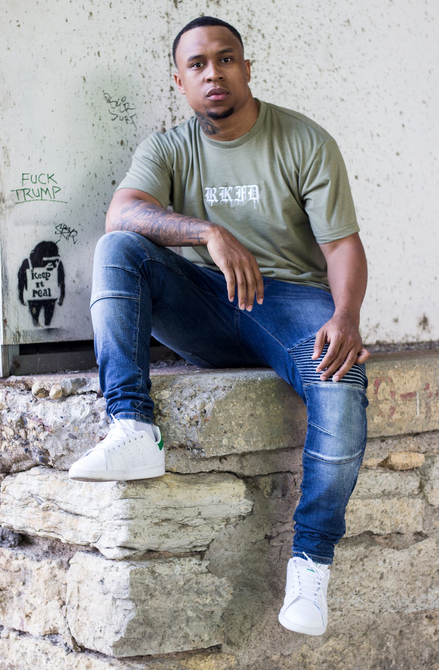 Drip Tee (Olive)