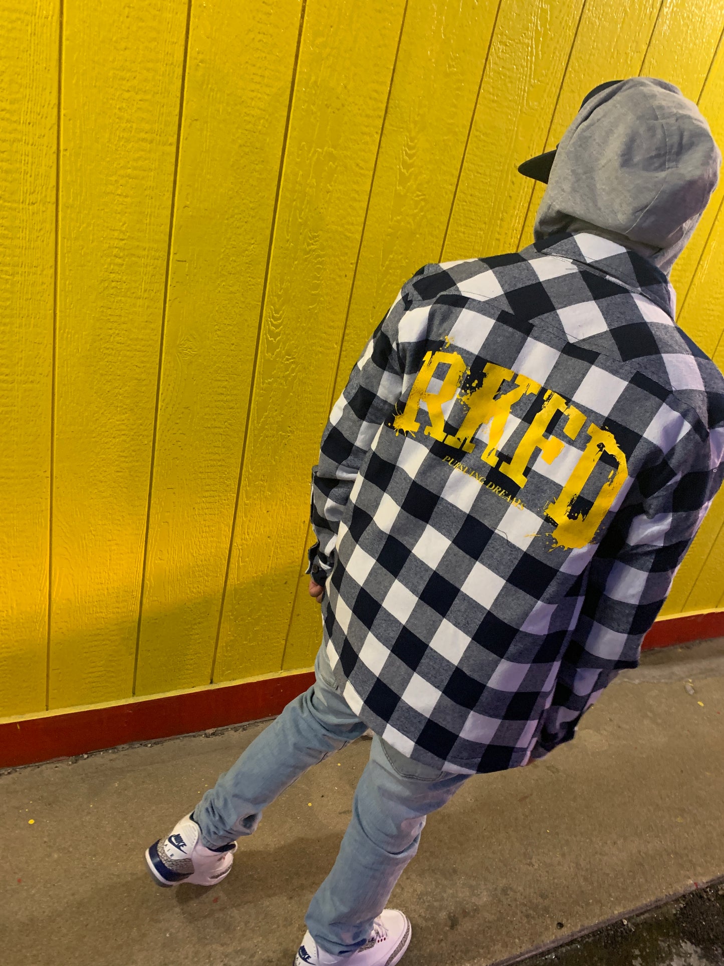 RKFD Flannel jacket(White/Blue)