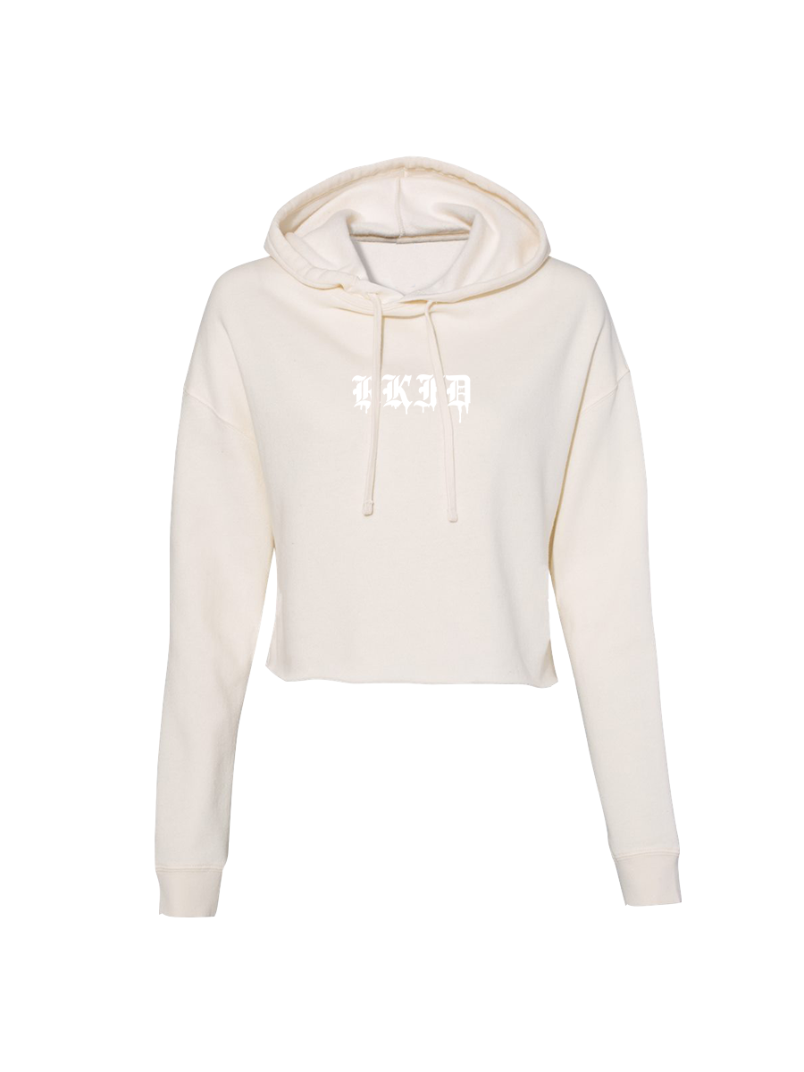 Creme Crop Hoodie