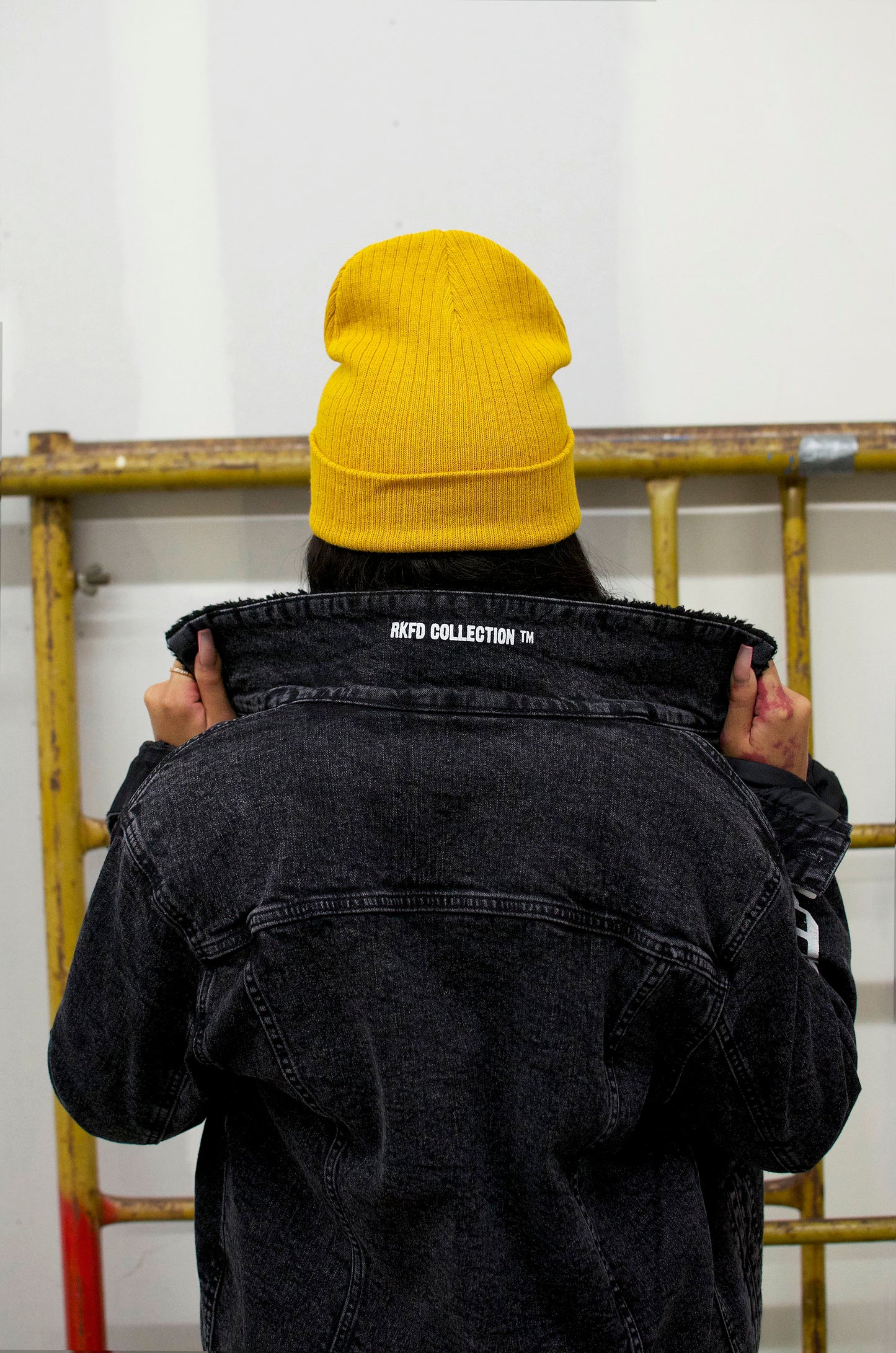 Sherpa Denim Jacket (Faded Black)